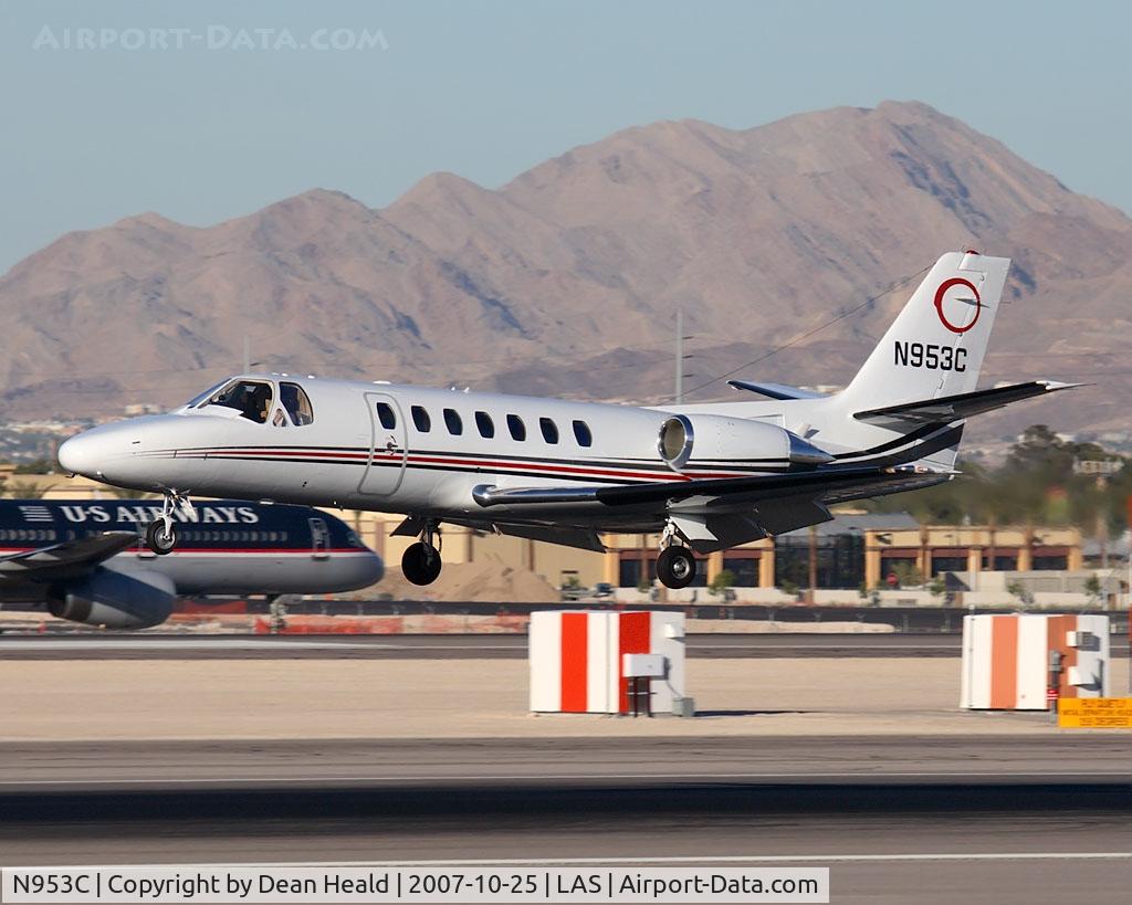 N953C, 1992 Cessna 560 Citation V C/N Not found N953C, KM Aircraft Corporation 1992 Cessna 560 Citation V N953C from San Diego Int'l (KSAN) landing RWY 25L.