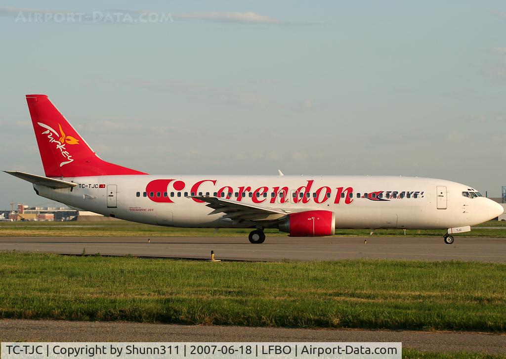 TC-TJC, 1993 Boeing 737-4Q8 C/N 25374, Taxiing rwy 14L for departure