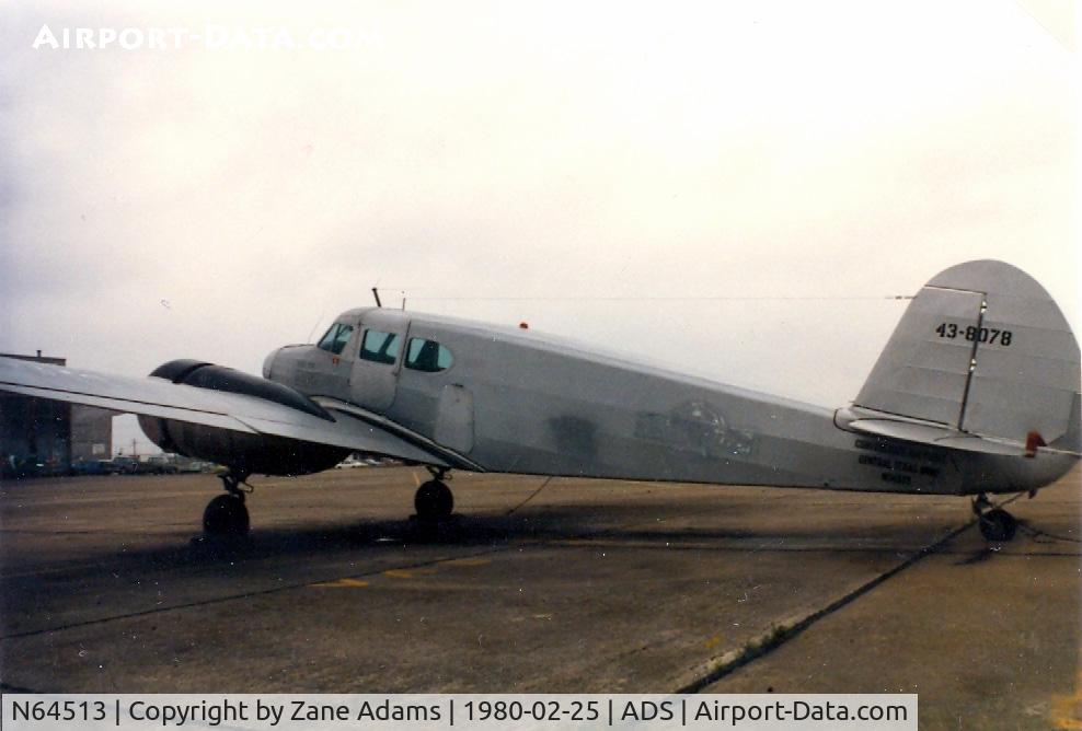N64513, 1943 Cessna UC-78B (T-50) Bobcat C/N 5598, On the ramp at Addison Muni