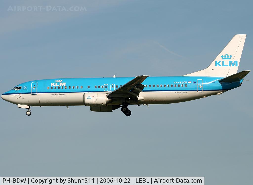 PH-BDW, 1990 Boeing 737-406 C/N 24858, Landing rwy 25R