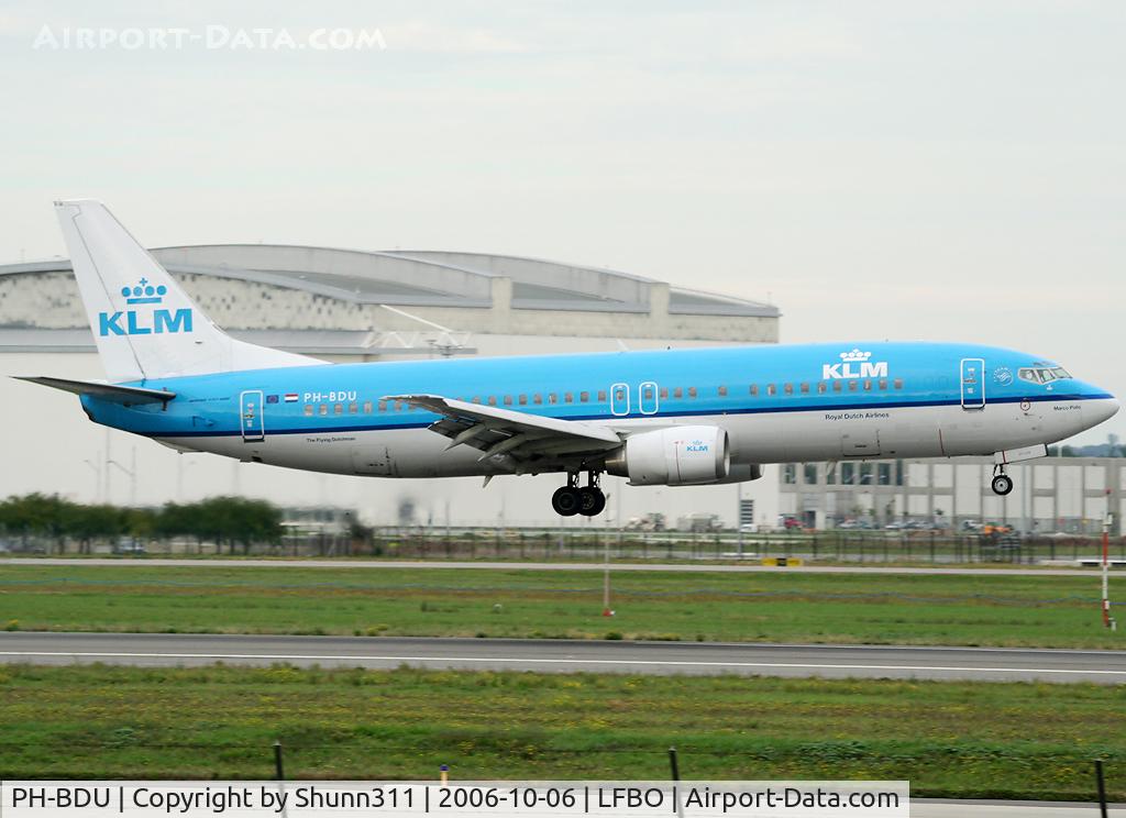 PH-BDU, 1990 Boeing 737-406 C/N 24857, Landing rwy 14R