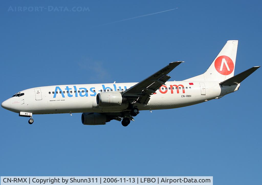 CN-RMX, 1992 Boeing 737-4B6 C/N 26526, Landing rwy 32L