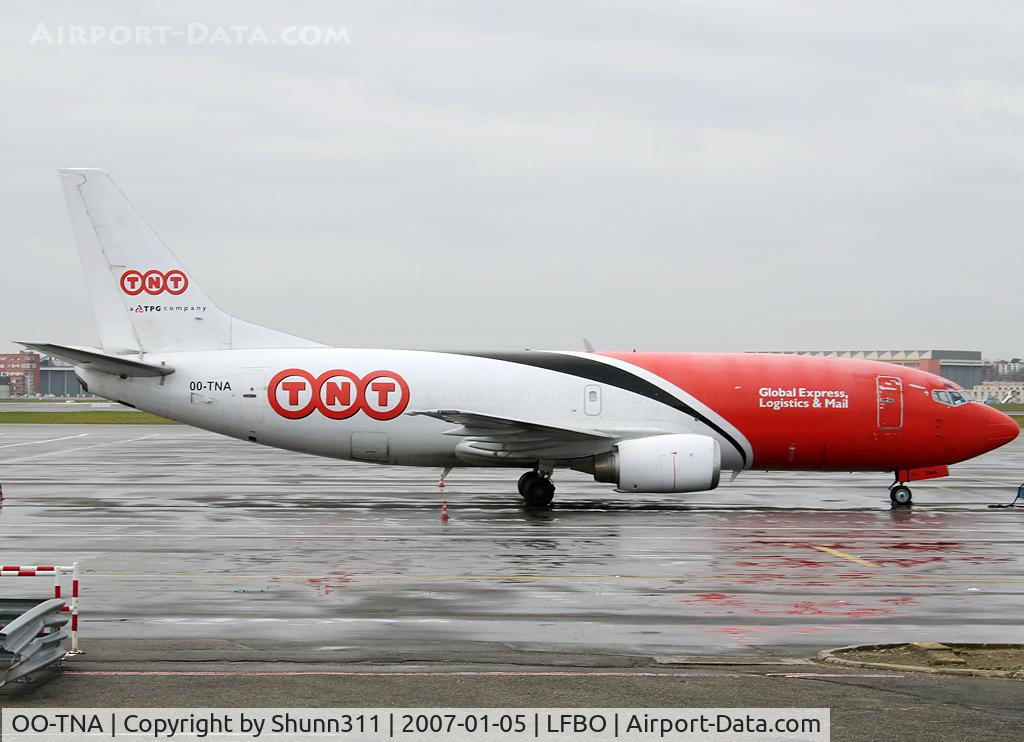 OO-TNA, 1986 Boeing 737-3T0F C/N 23569, Parked at the Cargo apron...