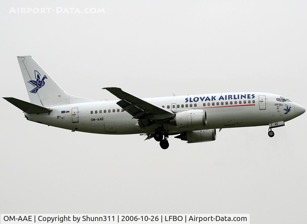 OM-AAE, 1986 Boeing 737-3Z9 C/N 23601/1254, Landing rwy 14R