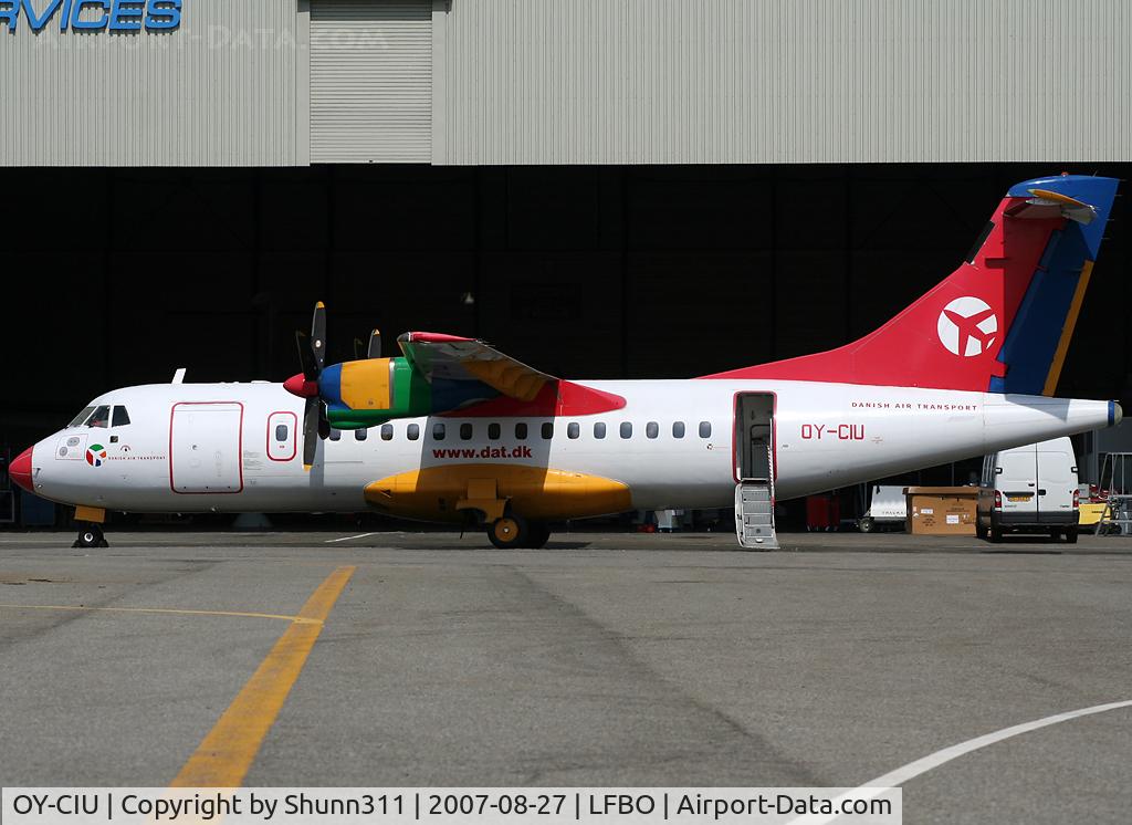 OY-CIU, 1988 ATR 42-312 C/N 112, Parked at the Latecoere Aeroservice facility