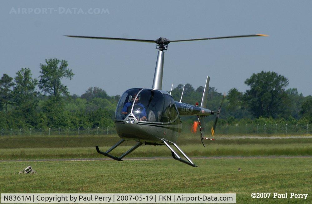 N8361M, 1996 Robinson R44 C/N 0303, Back again this year, lightly flaring in