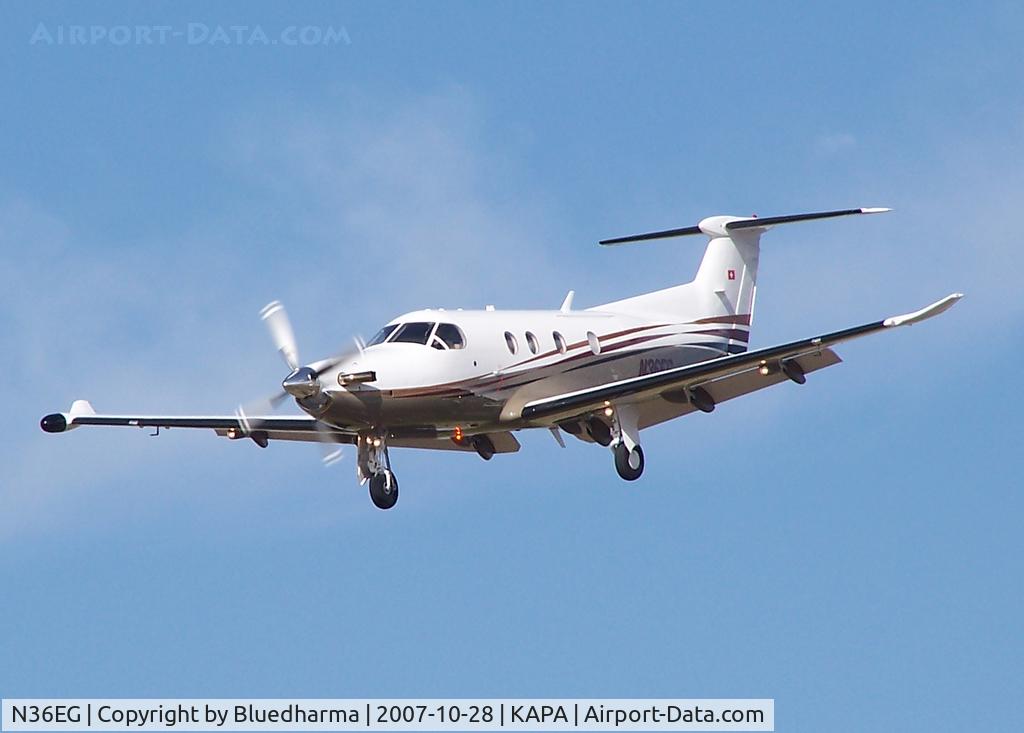 N36EG, 2007 Pilatus PC-12/47 C/N 809, Approach to 17L