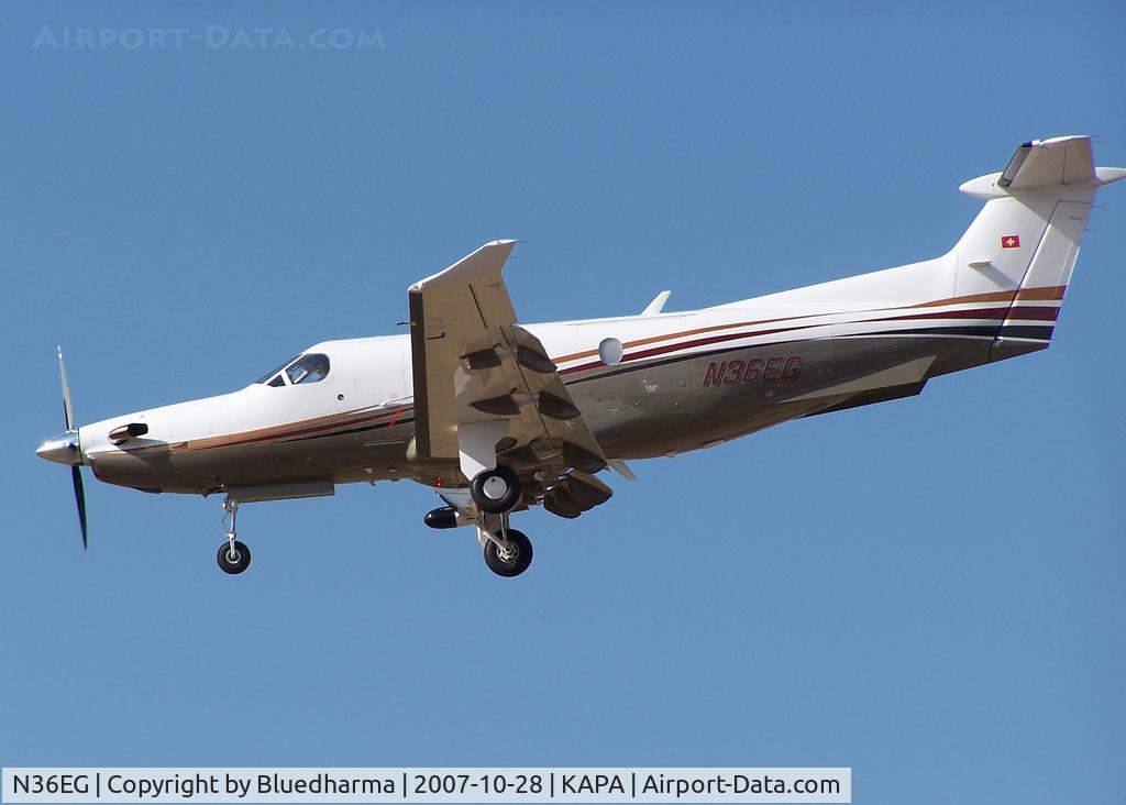 N36EG, 2007 Pilatus PC-12/47 C/N 809, Approach to 17L