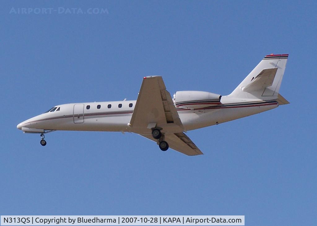 N313QS, 2007 Cessna 680 Citation Sovereign C/N 680-0140, Approach to 17L