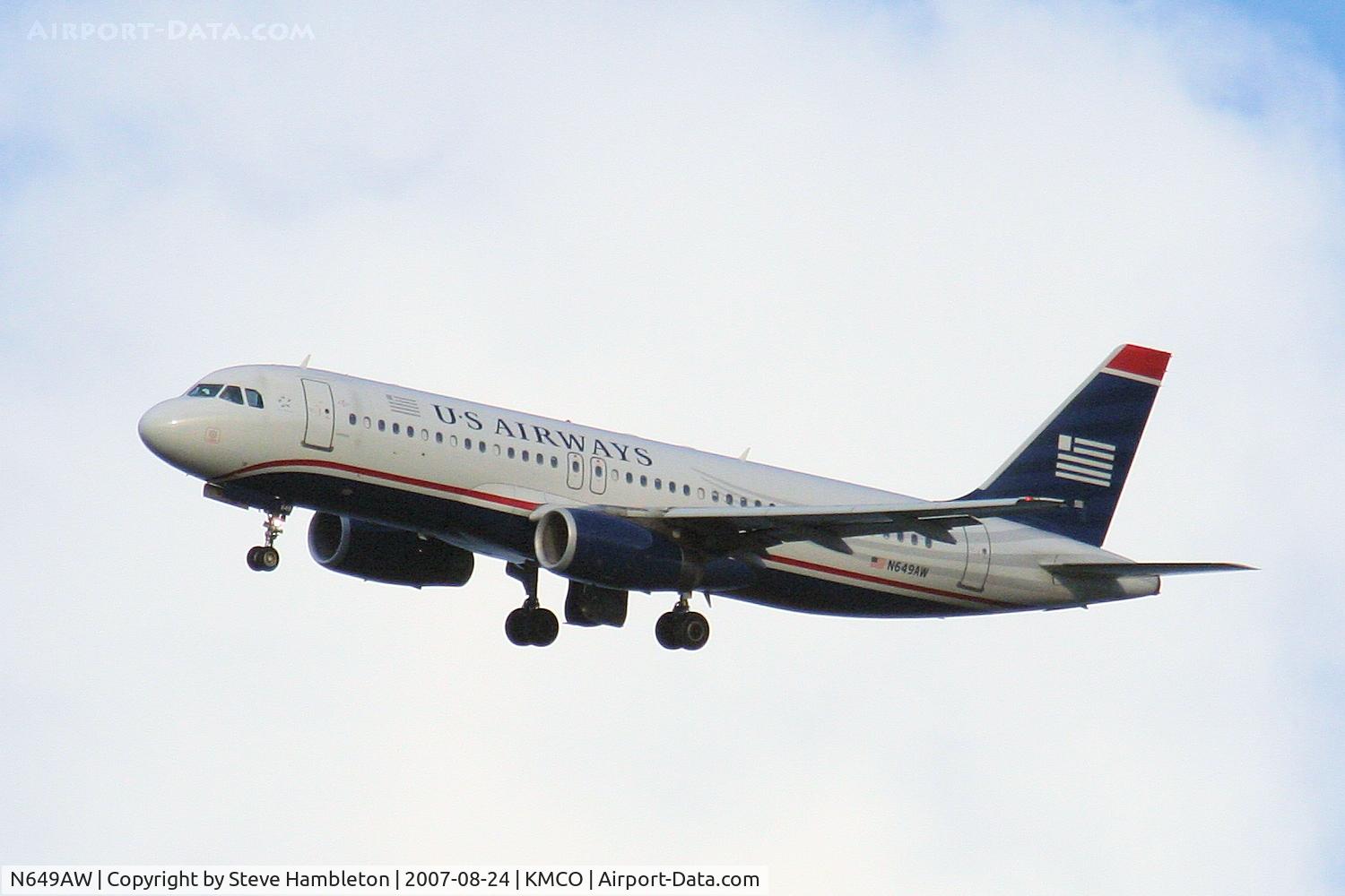 N649AW, 1998 Airbus A320-232 C/N 803, On a 6 mile final to Orlando International