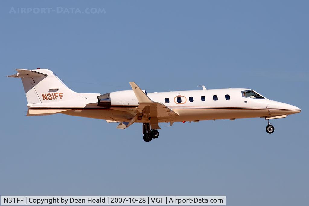 N31FF, Learjet Inc 31A C/N 053, JH Siroonian Inc Learjet 31A N31FF from Santa Monica Municipal (KSMO) on short-final to RWY 12R.