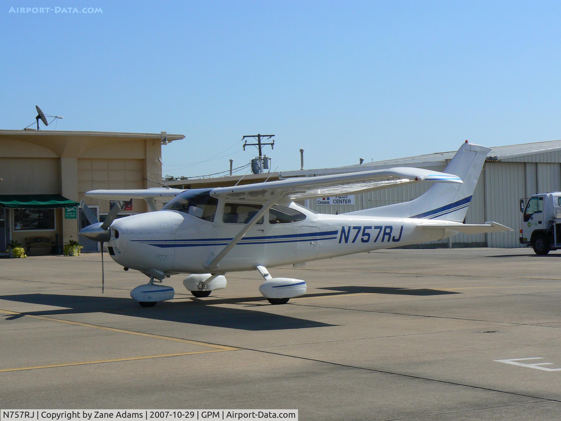 N757RJ, 1976 Cessna 182P Skylane C/N 18264805, On the ramp at Grand Prairie Muni