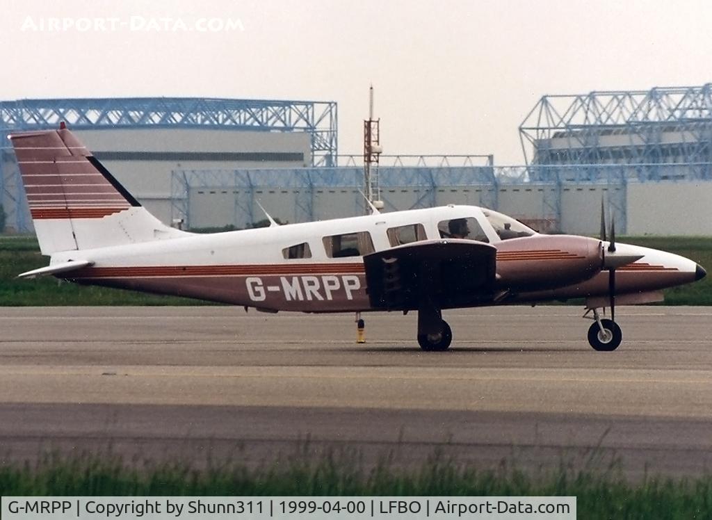 G-MRPP, 1982 Piper PA-34-220T C/N 34-8233134, Taxiing holy point rwy 14L for departure
