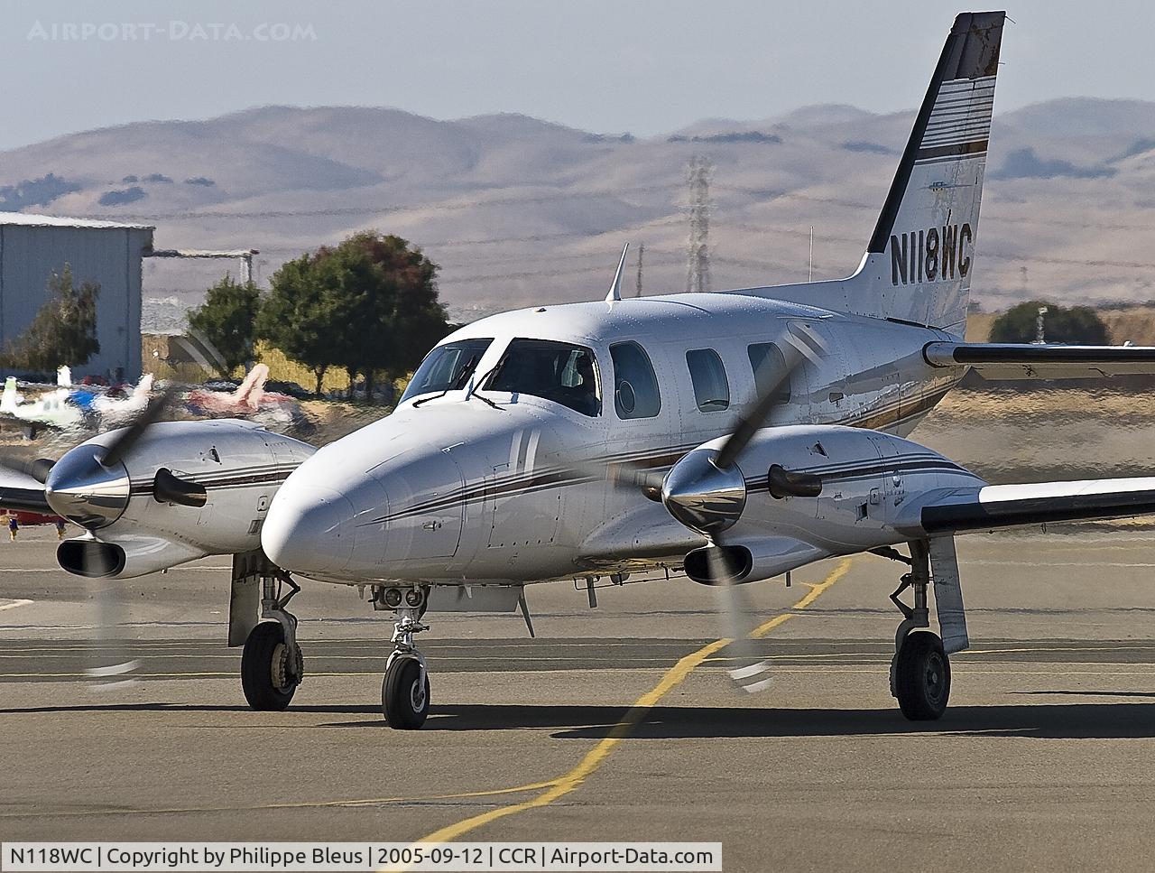 N118WC, 1979 Piper PA-31T C/N 31T-8020020, Taxiing after landing on rwy 32R