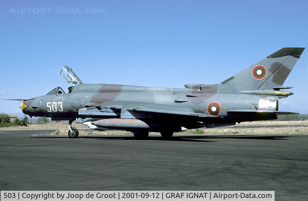 503, Sukhoi Su-22M-4 C/N 23503, One of the last times the Bulgarian Su-22 was seen in an exercise was during the 2001 Cooperative Key. The Su-22 was withdrawn afterwards.