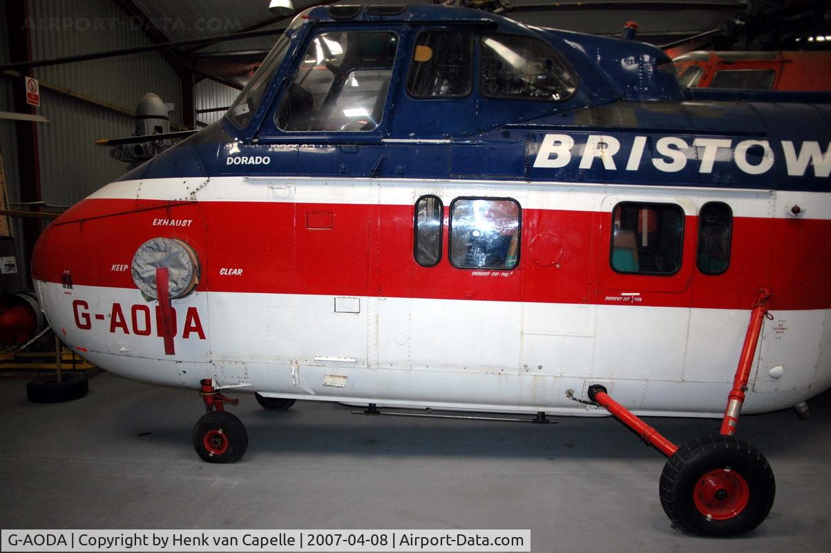 G-AODA, 1955 Westland S.55 Series 3 Whirlwind C/N WA113, Bristow Whirlwind in the Helicopter Museum in Weston-super-Mare, UK