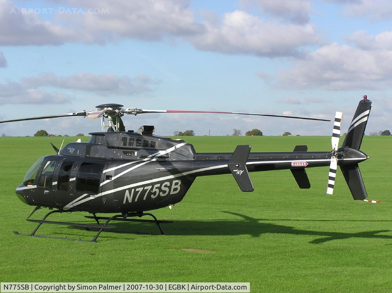 N775SB, 2006 Bell 407 C/N 53705, Bell 407 visiting Northampton/Sywell