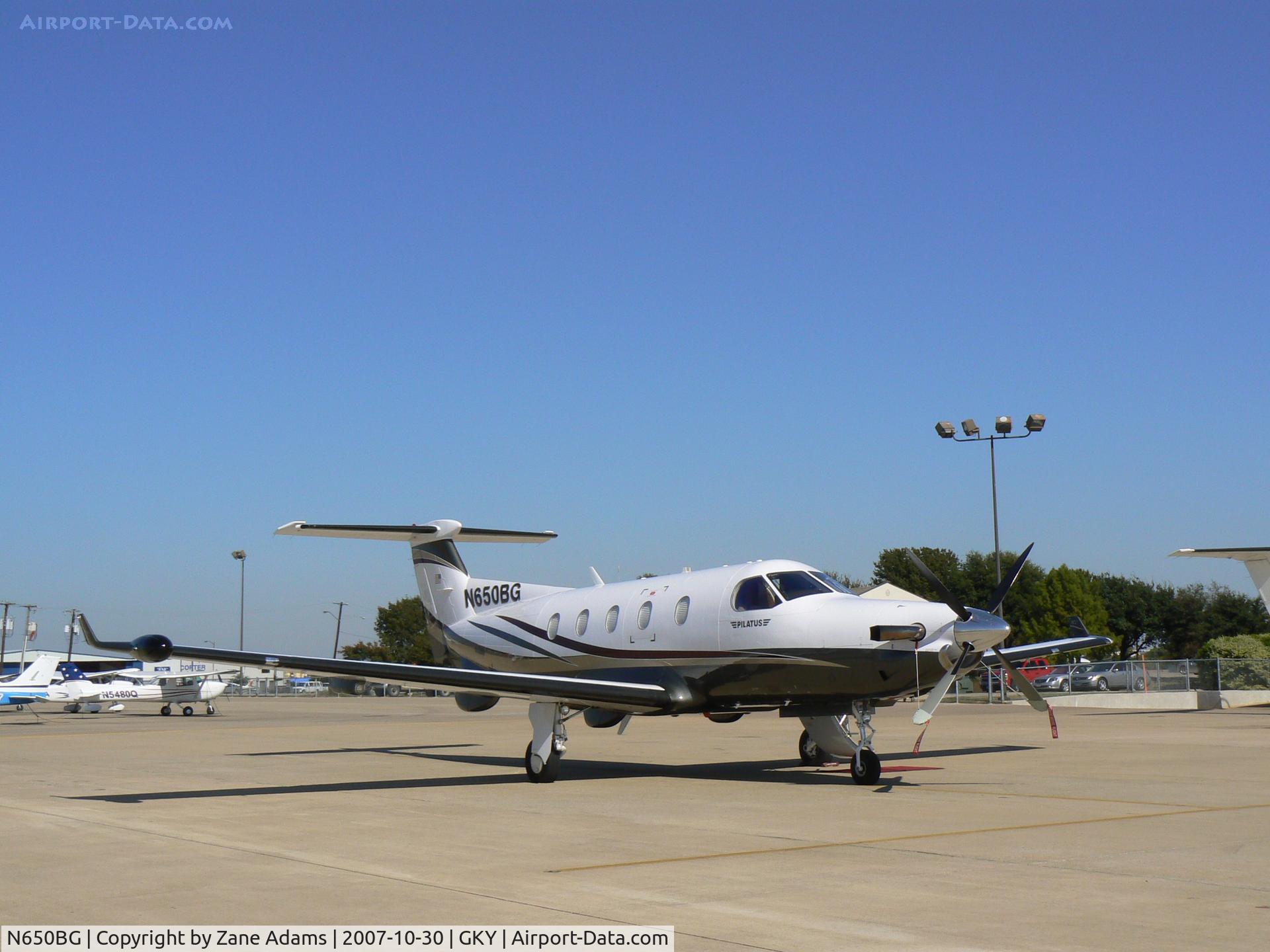 N650BG, 2005 Pilatus PC-12/45 C/N 654, On the ramp at Arlington Muni