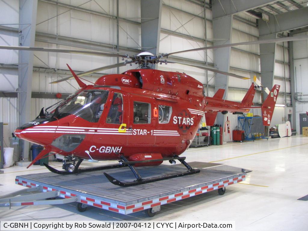 C-GBNH, 1983 Eurocopter-Kawasaki BK-117A-3 C/N 7020, Taken inside the STARS hangar.