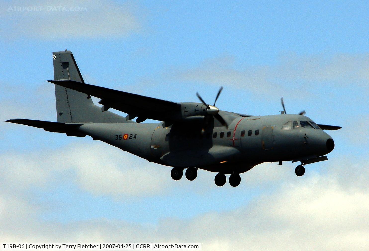 T19B-06, Airtech CN-235-100M C/N C037, Casa 235 on approach to Lanzarote