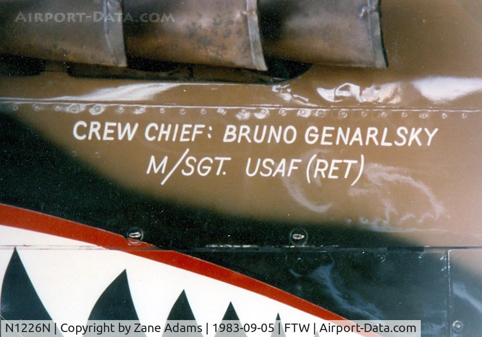 N1226N, Curtiss P-40N Warhawk C/N 29629, At Meacham Field