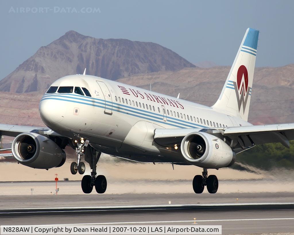N828AW, 2001 Airbus A319-132 C/N 1552, US Airways 