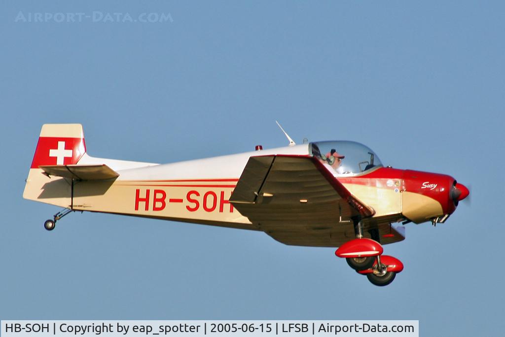 HB-SOH, 1958 Jodel D-11 C/N 489, landing rwy 16