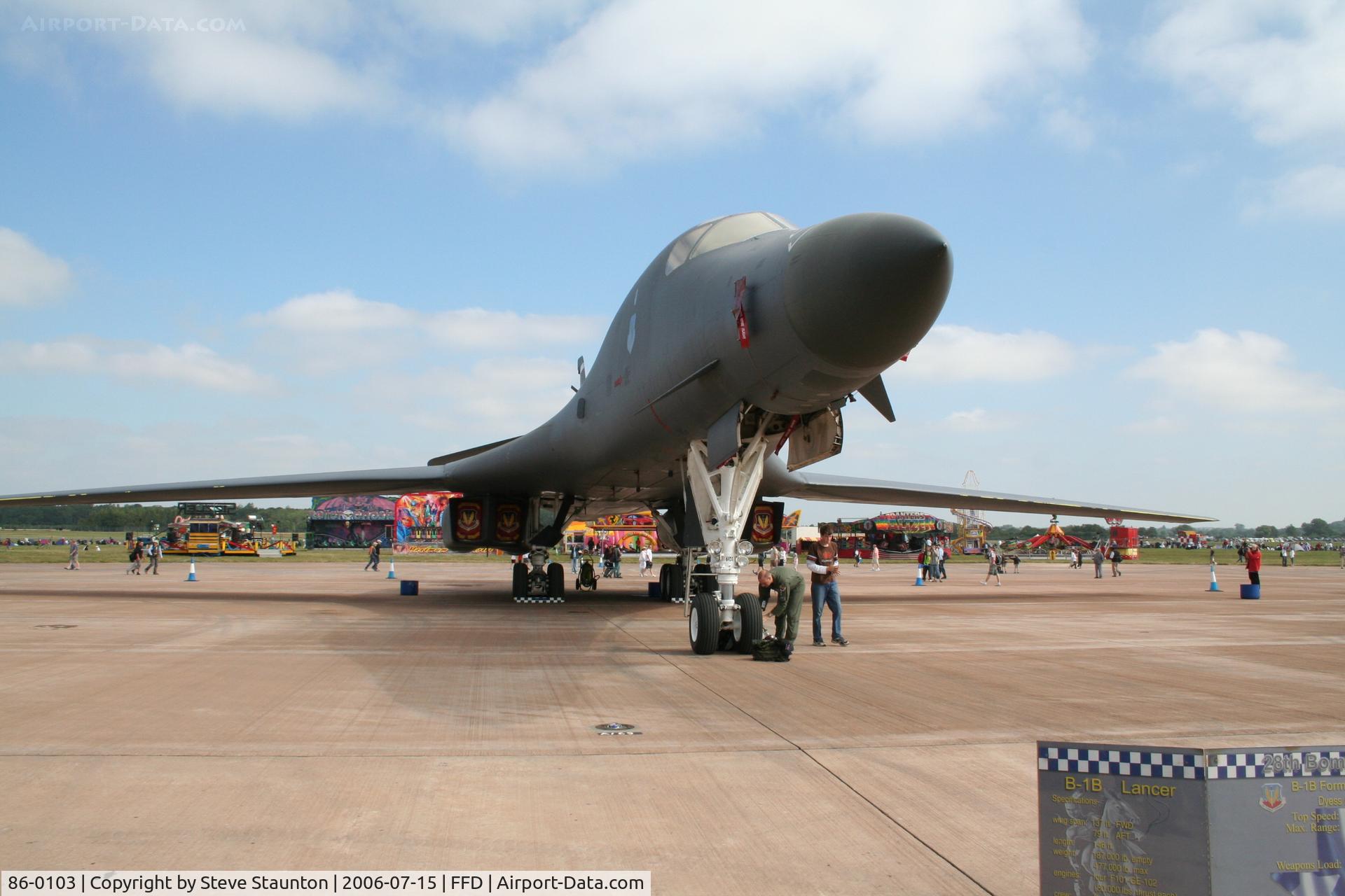 86-0103, 1986 Rockwell B-1B Lancer C/N 63, Royal International Air Tattoo 2006
