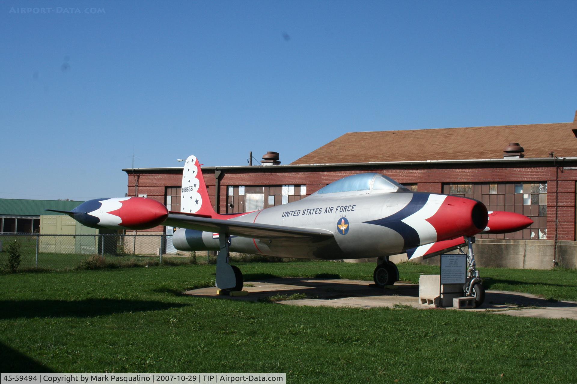 45-59494, 1945 Republic YP-84A-10-RE Thunderjet C/N 488556, Republic YP-84A