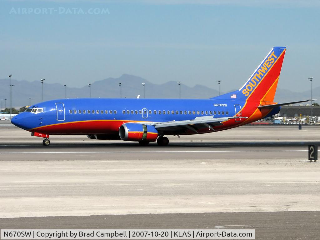 N670SW, 1988 Boeing 737-3G7 C/N 23784, Southwest Airlines / 1988 Boeing 737-3G7