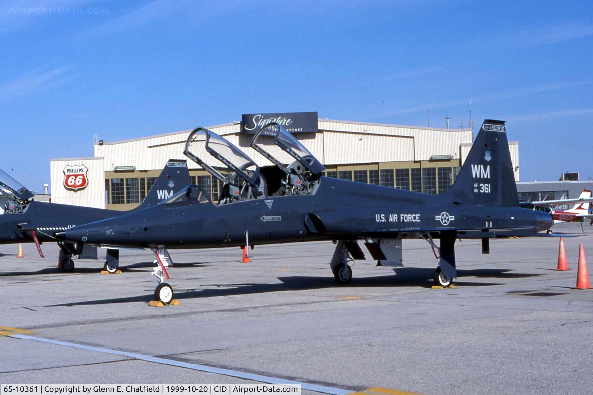 65-10361, 1965 Northrop T-38A-60-NO Talon C/N N.5780, In for a visit