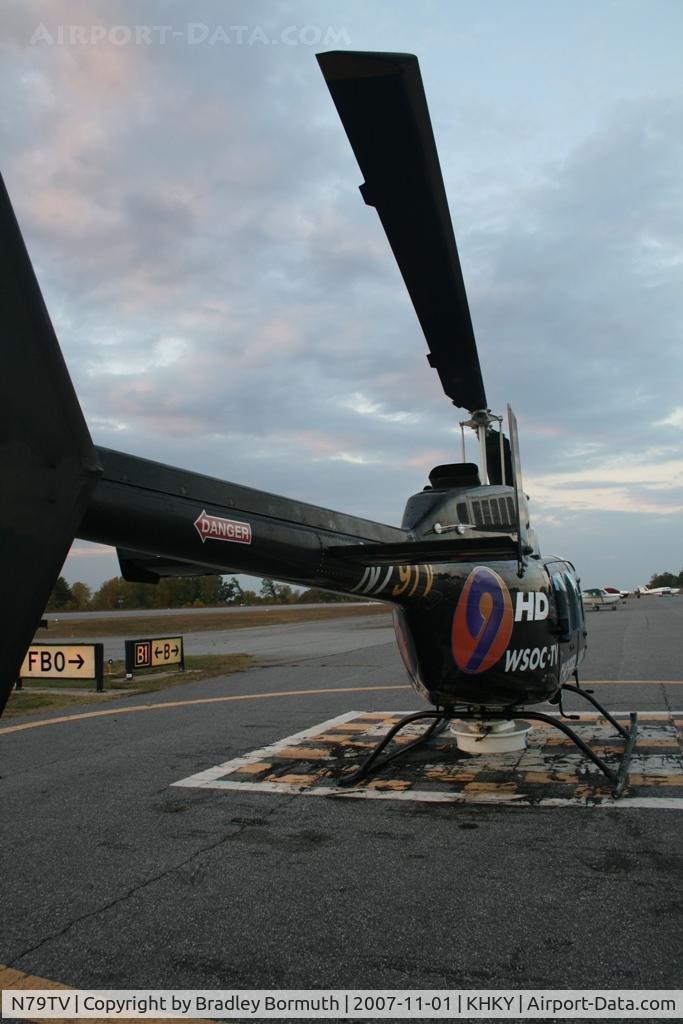 N79TV, 1981 Bell 206L-1 LongRanger II C/N 45718, Chopper 9 stopped by Hickory to get some gas.