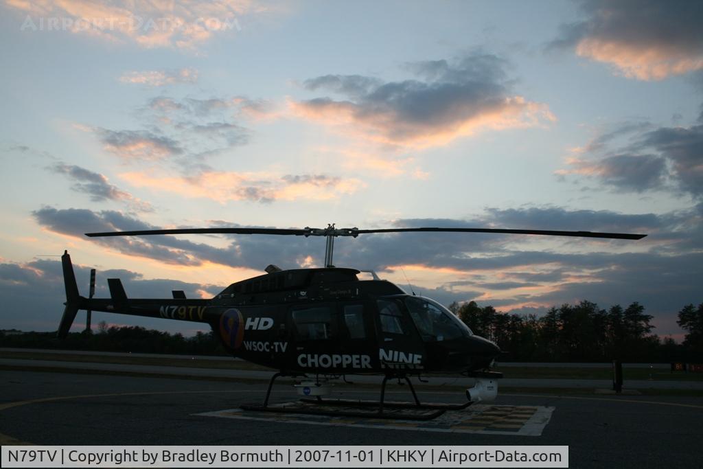 N79TV, 1981 Bell 206L-1 LongRanger II C/N 45718, Chopper 9 stopped by Hickory to get some gas.