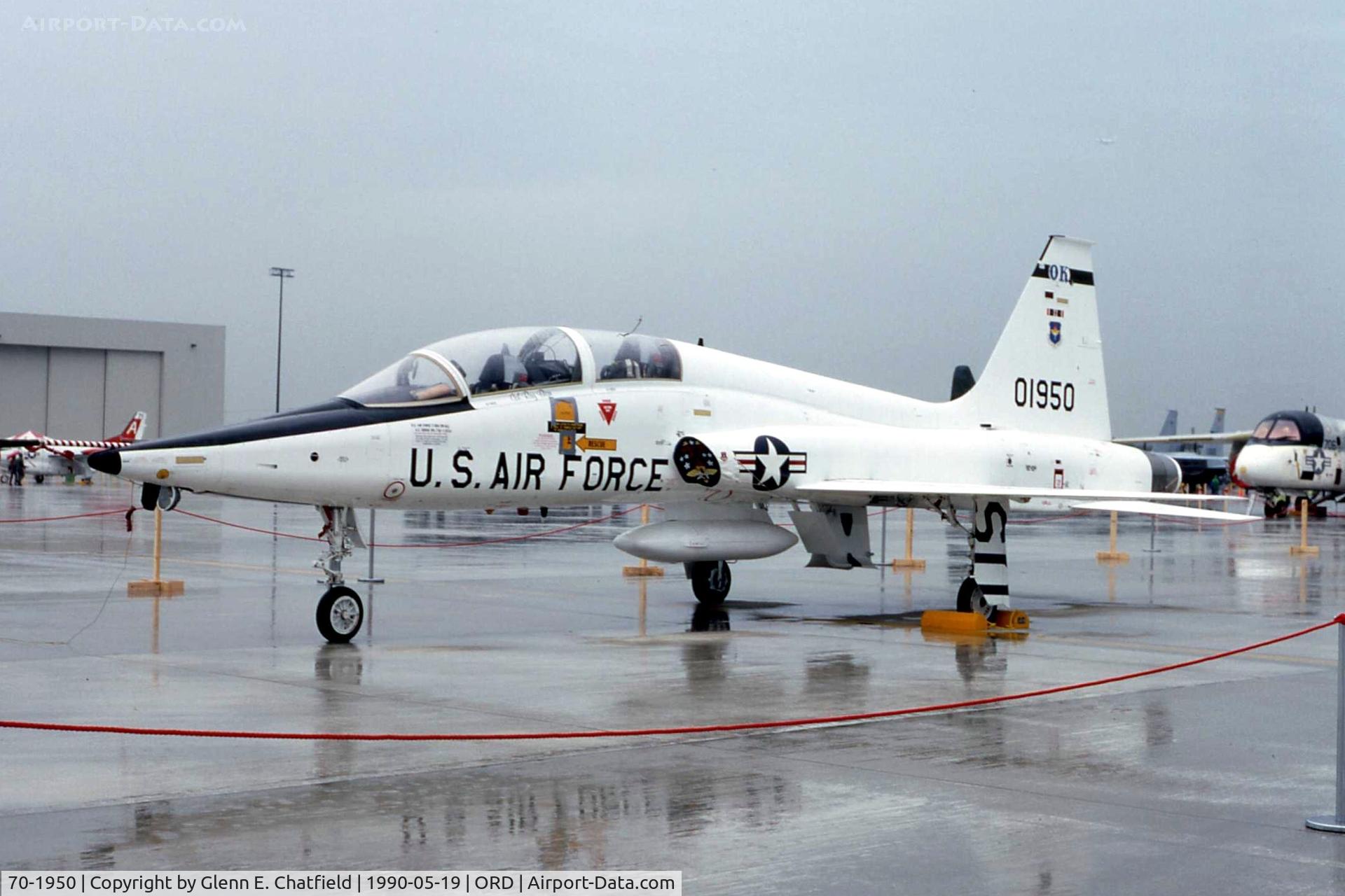 70-1950, 1970 Northrop T-38A-85-NO Talon C/N T.6281, T-38A at the AFR/ANG open house in heavy rain