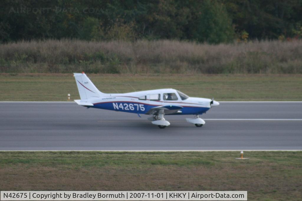 N42675, 1974 Piper PA-28-180 C/N 28-7405165, Taking pictures while I visited the control tower.