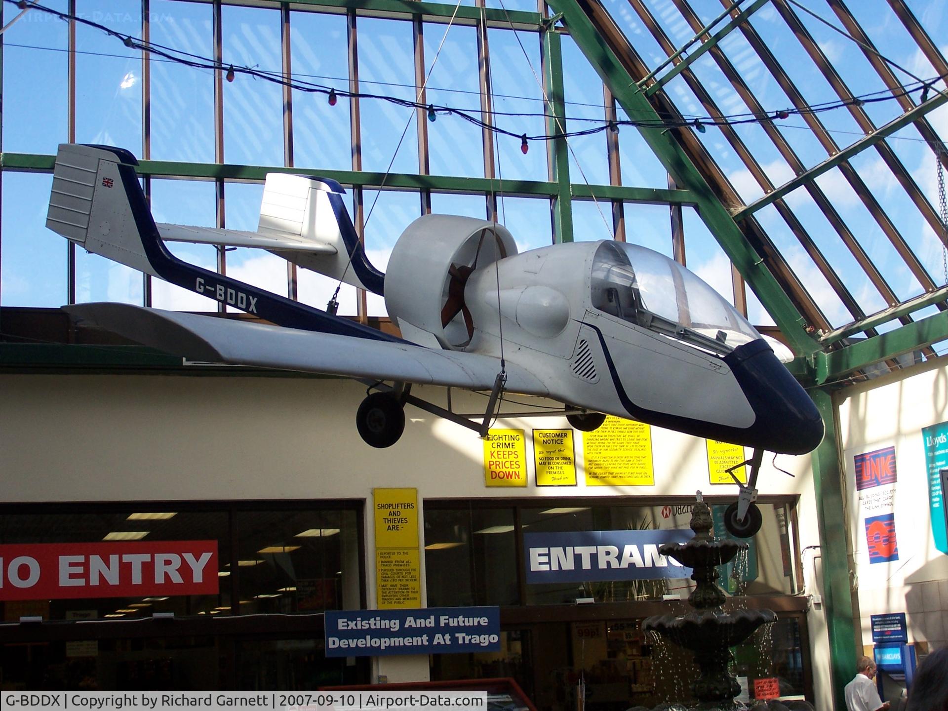 G-BDDX, Whittaker MW-2B Excaliber C/N 001, Trago Mills Shopping Mall Newton Abbott