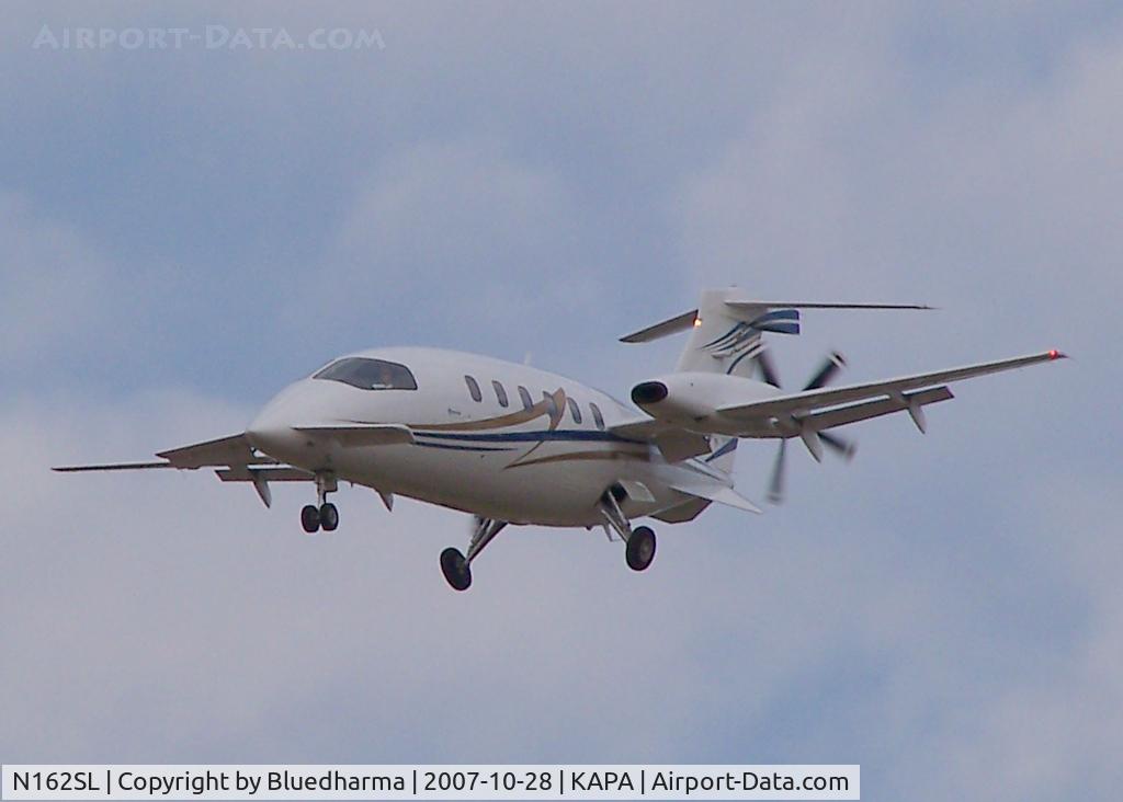 N162SL, 2007 Piaggio P-180 C/N 1130, Approach to 17L