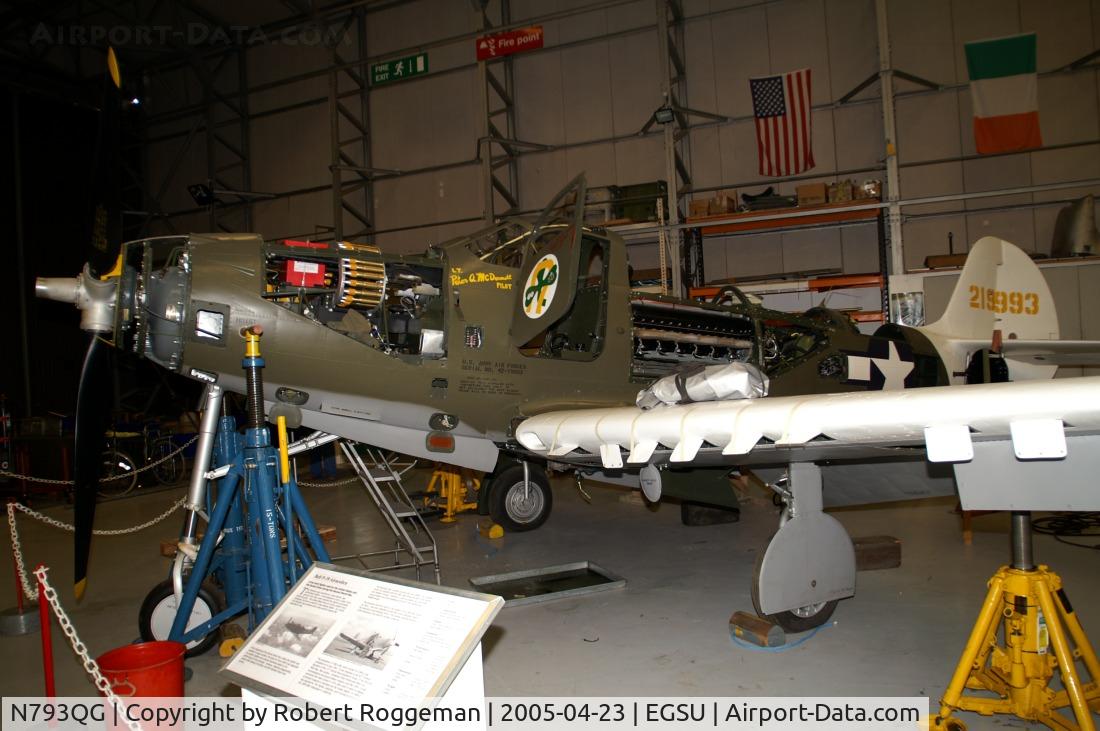 N793QG, 1942 Bell P-39Q-6 Airacobra C/N 26E-397, Under maintenance.The Fighter Collection.