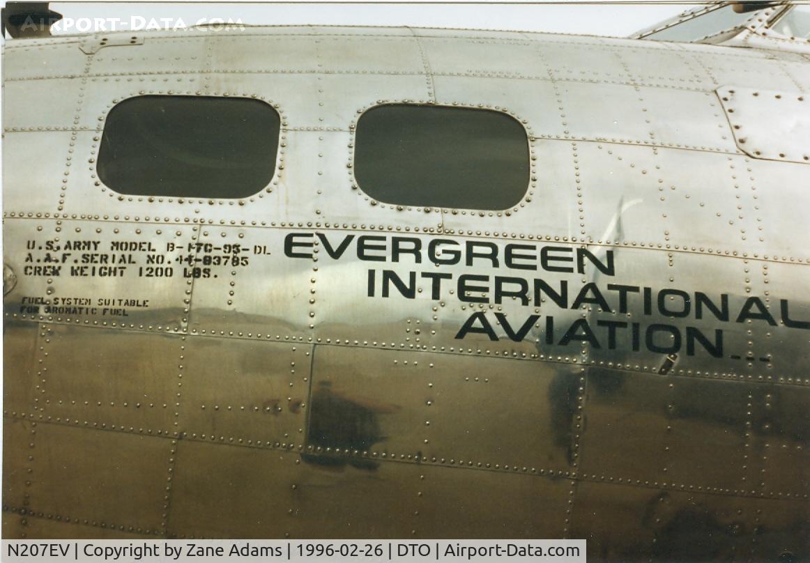 N207EV, 1944 Boeing B-17G Flying Fortress C/N 44-83785, Evergreen B-17 at Denton for an engine change