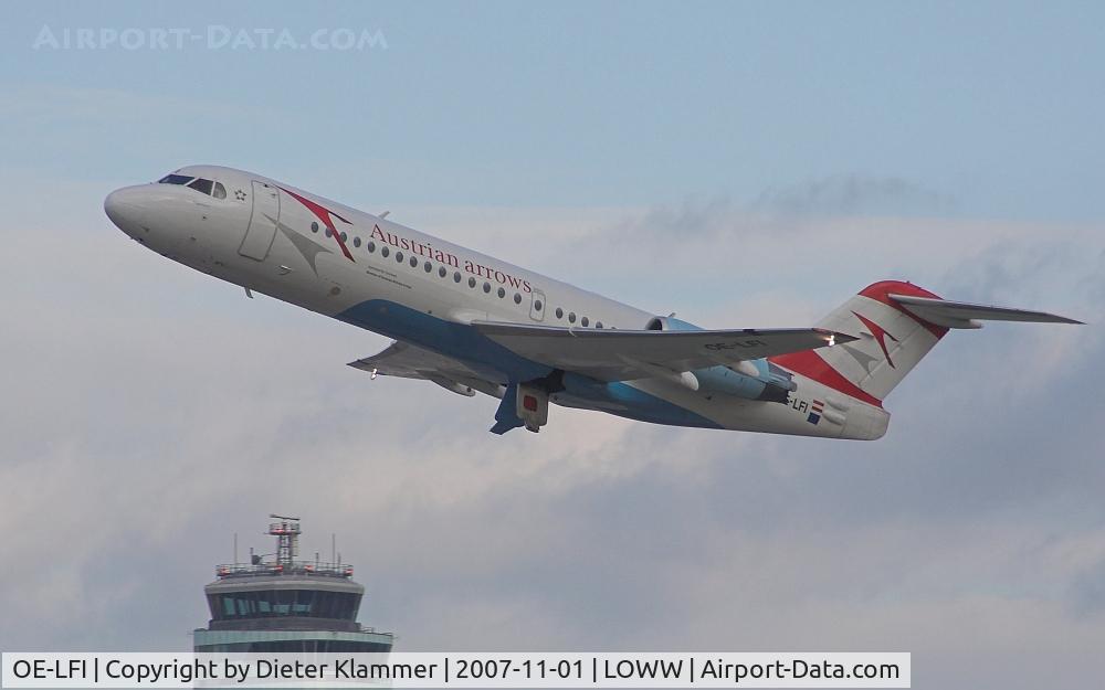 OE-LFI, 1995 Fokker 70 (F-28-0070) C/N 11529, Austrian Arrows Fokker 70