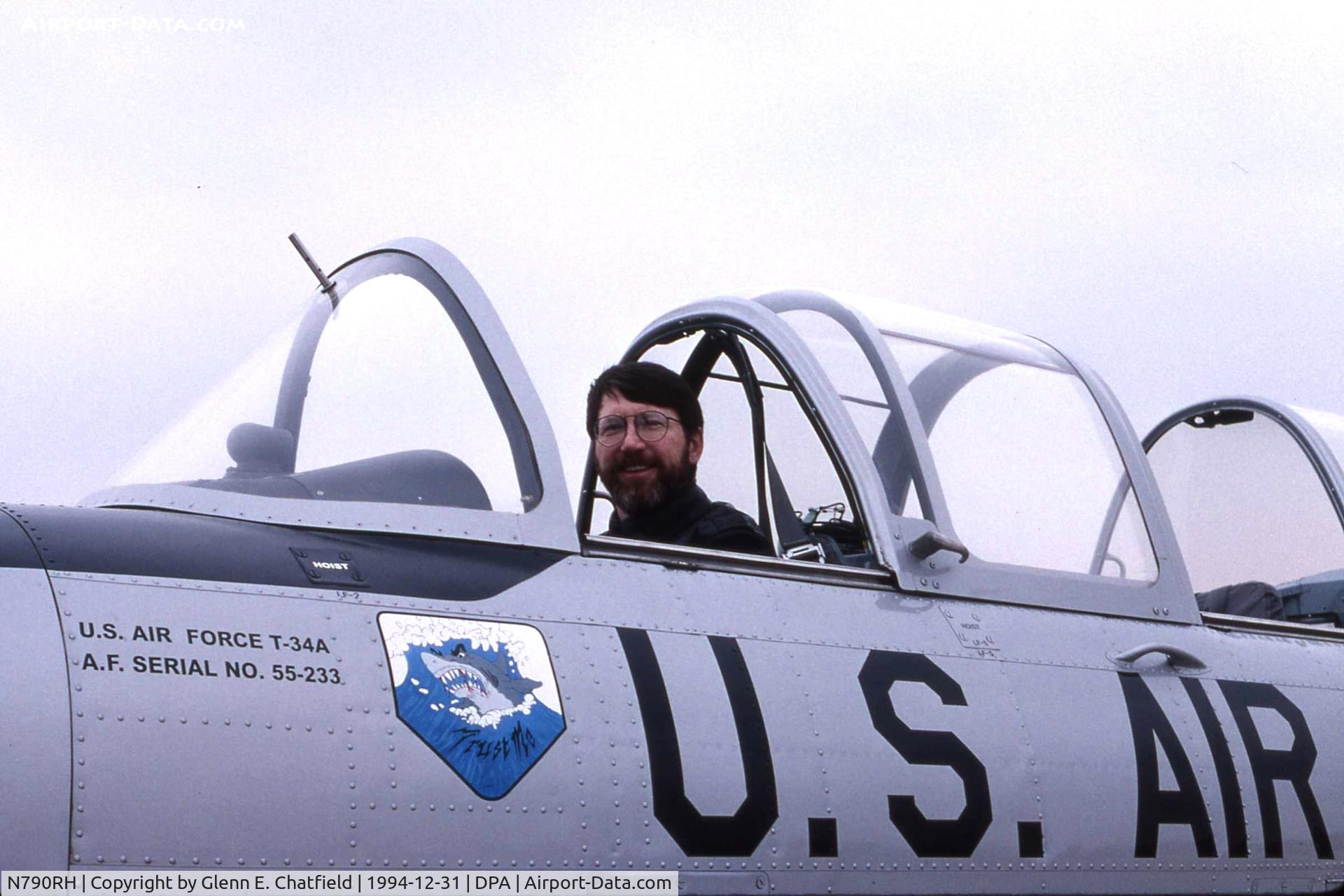 N790RH, 1955 Beech T-34A Mentor Mentor C/N G-790, Me in the cockpit of T-34A 55-0233 after the ride