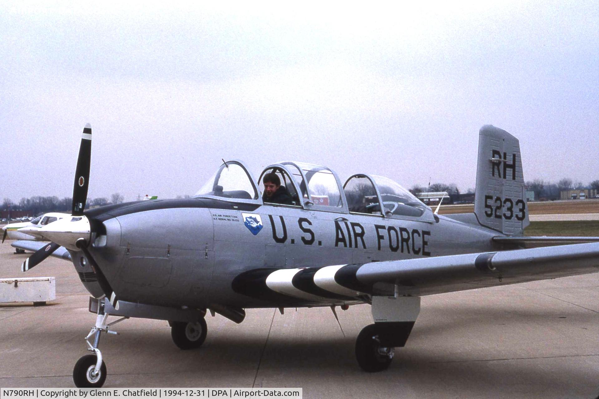 N790RH, 1955 Beech T-34A Mentor Mentor C/N G-790, My son gets to sit in the cockpit of T-34A 55-0233