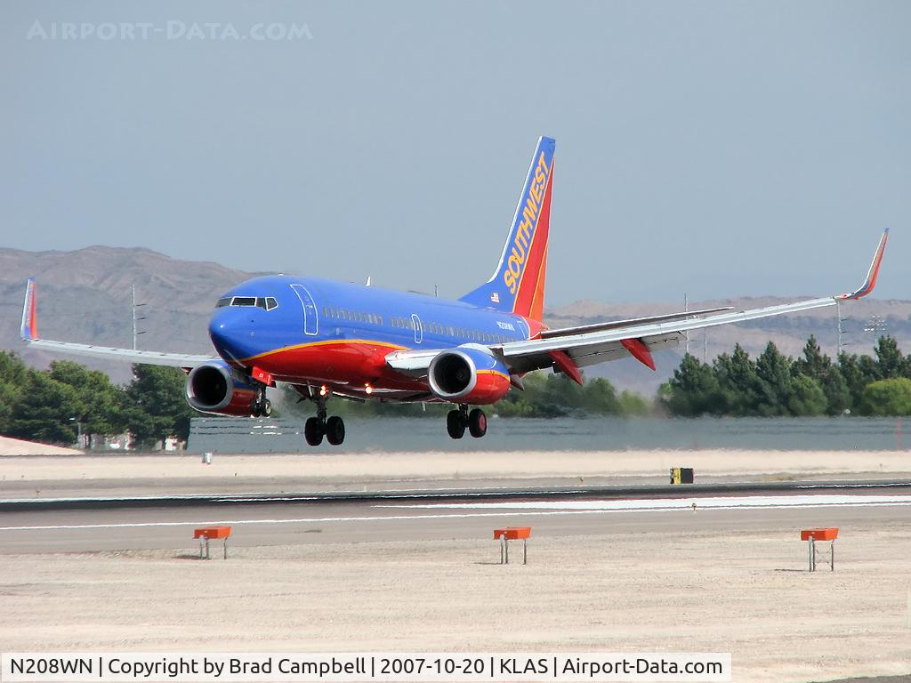 N208WN, 2005 Boeing 737-7H4 C/N 29856, Southwest Airlines / 2005 Boeing 737-7H4
