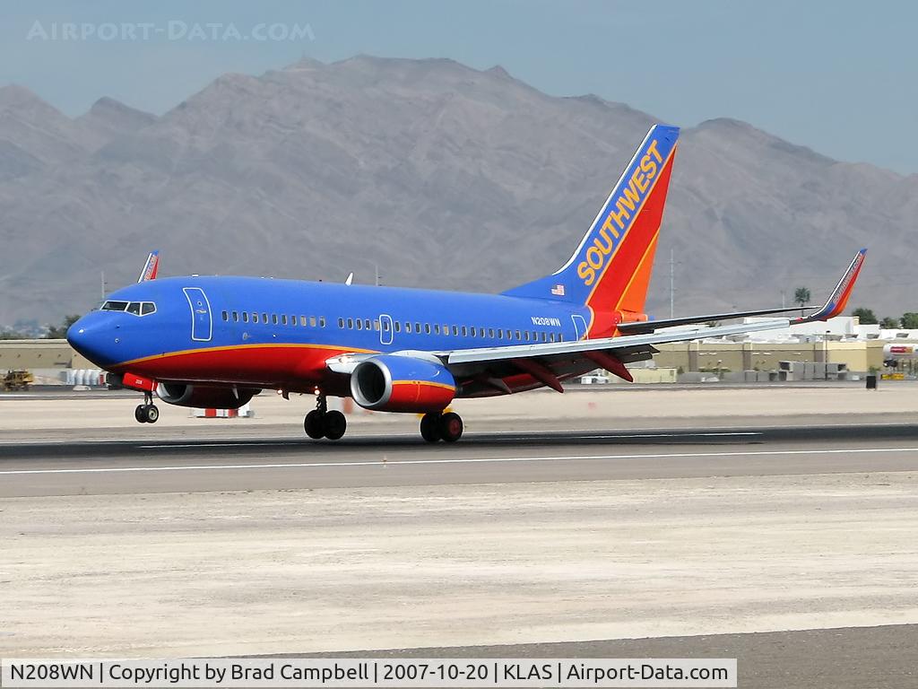 N208WN, 2005 Boeing 737-7H4 C/N 29856, Southwest Airlines / 2005 Boeing 737-7H4