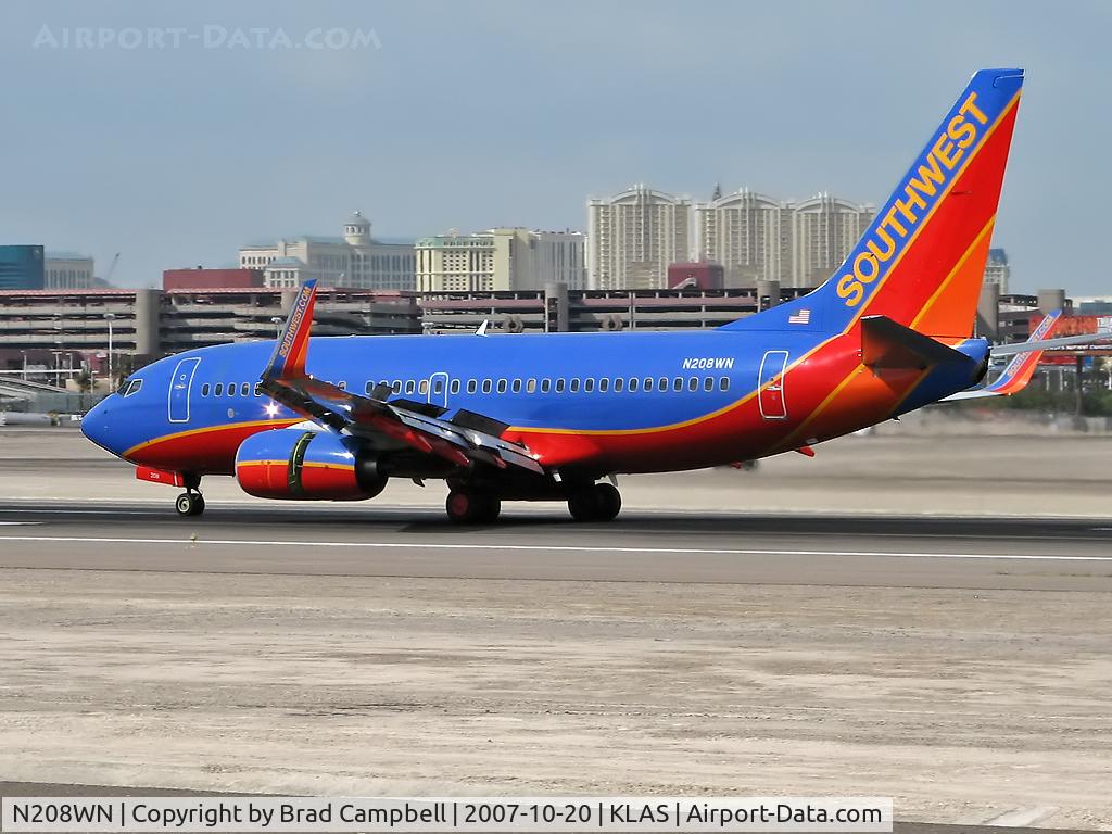 N208WN, 2005 Boeing 737-7H4 C/N 29856, Southwest Airlines / 2005 Boeing 737-7H4