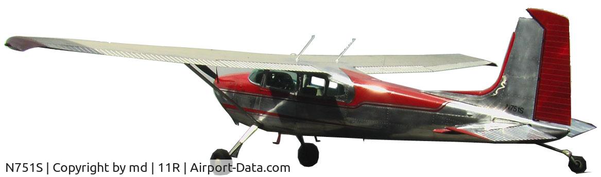 N751S, 1964 Cessna 180G C/N 18051424, chrome and red beauty