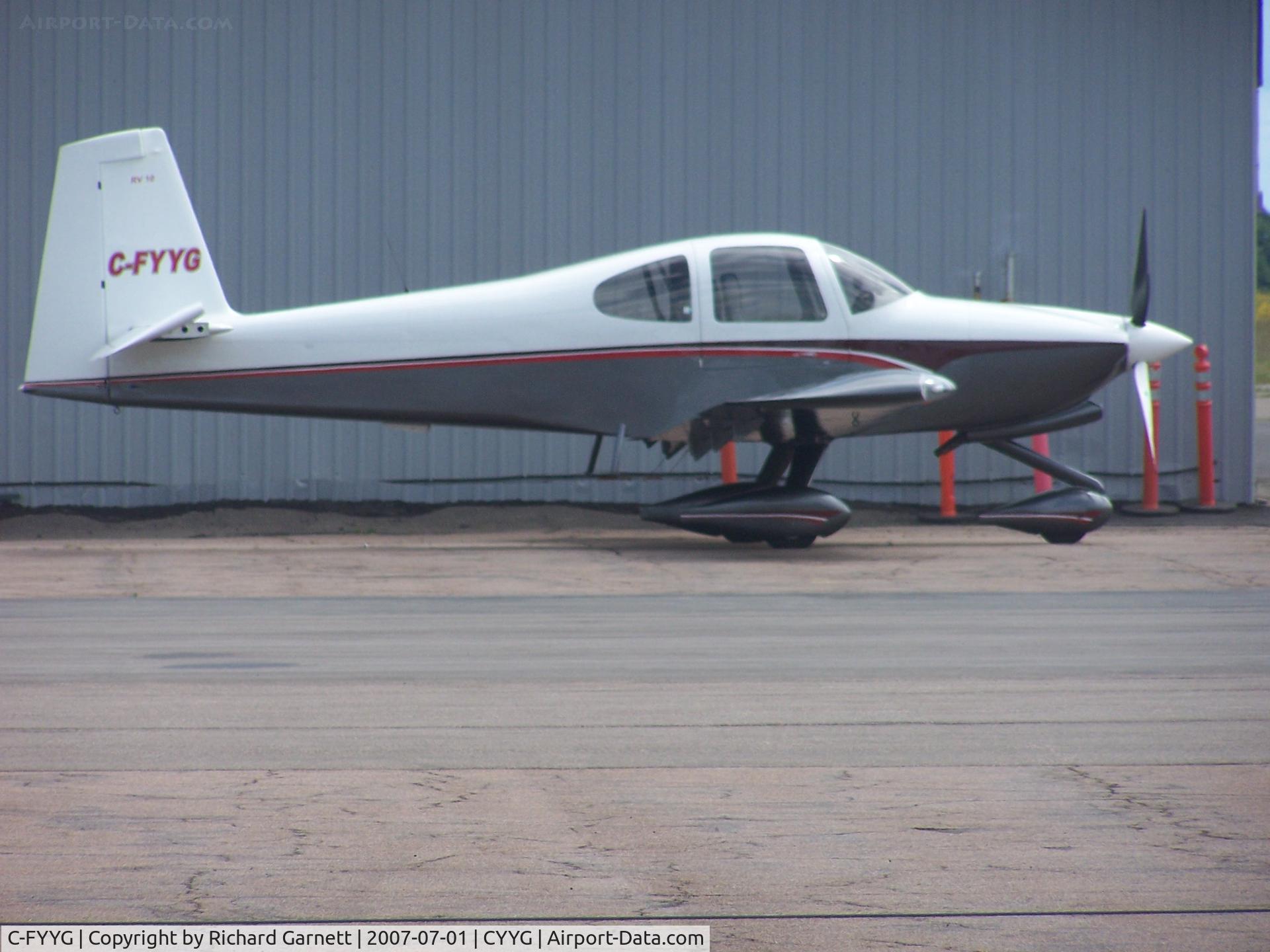 C-FYYG, 2007 Vans RV-10 C/N 40474, Apt registration