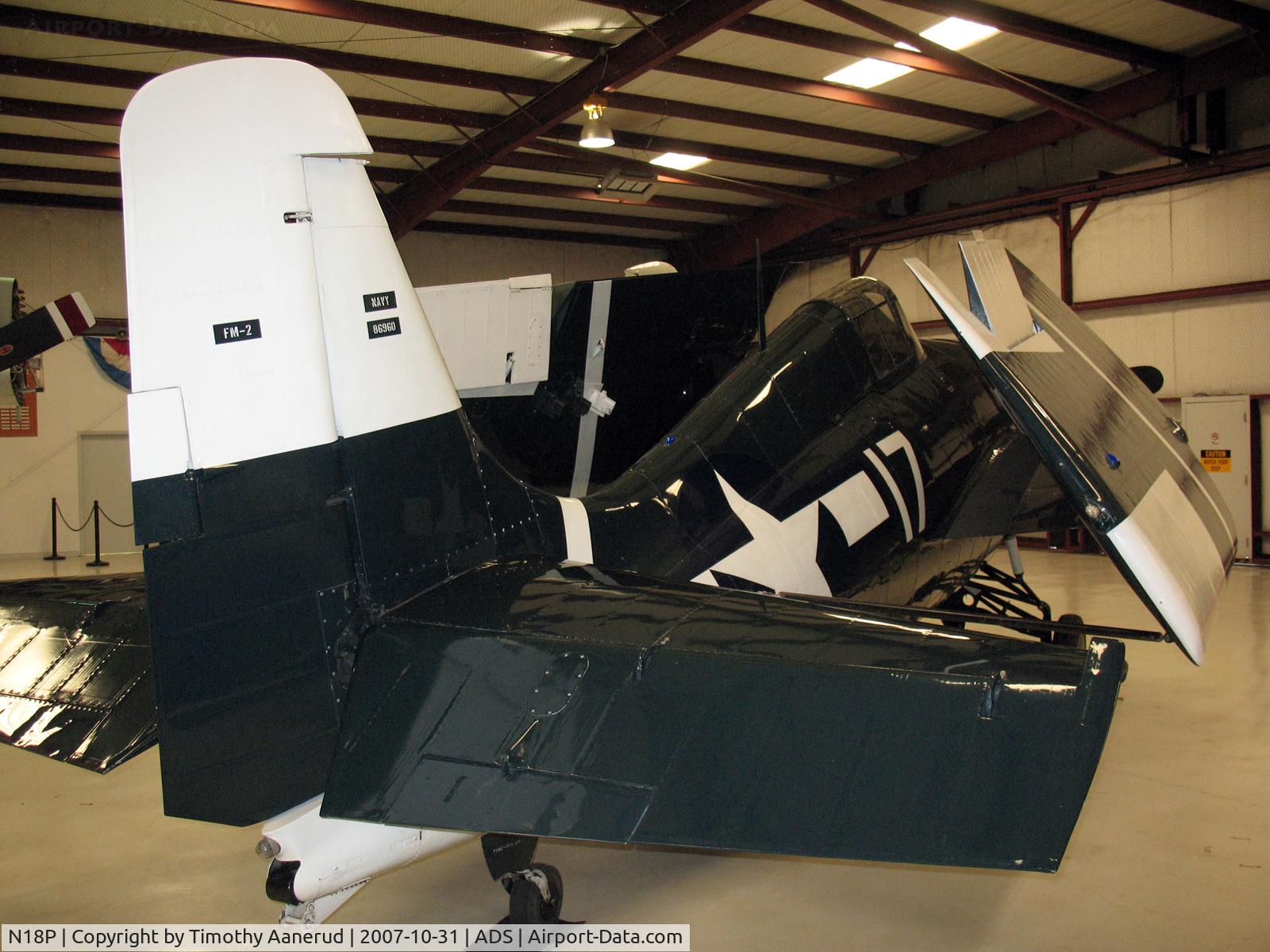 N18P, General Motors (Grumman) FM-2 Wildcat C/N 6014, FM-2 Wildcat, Cavanauh Flight Museum, displayed as BuNo. 86960