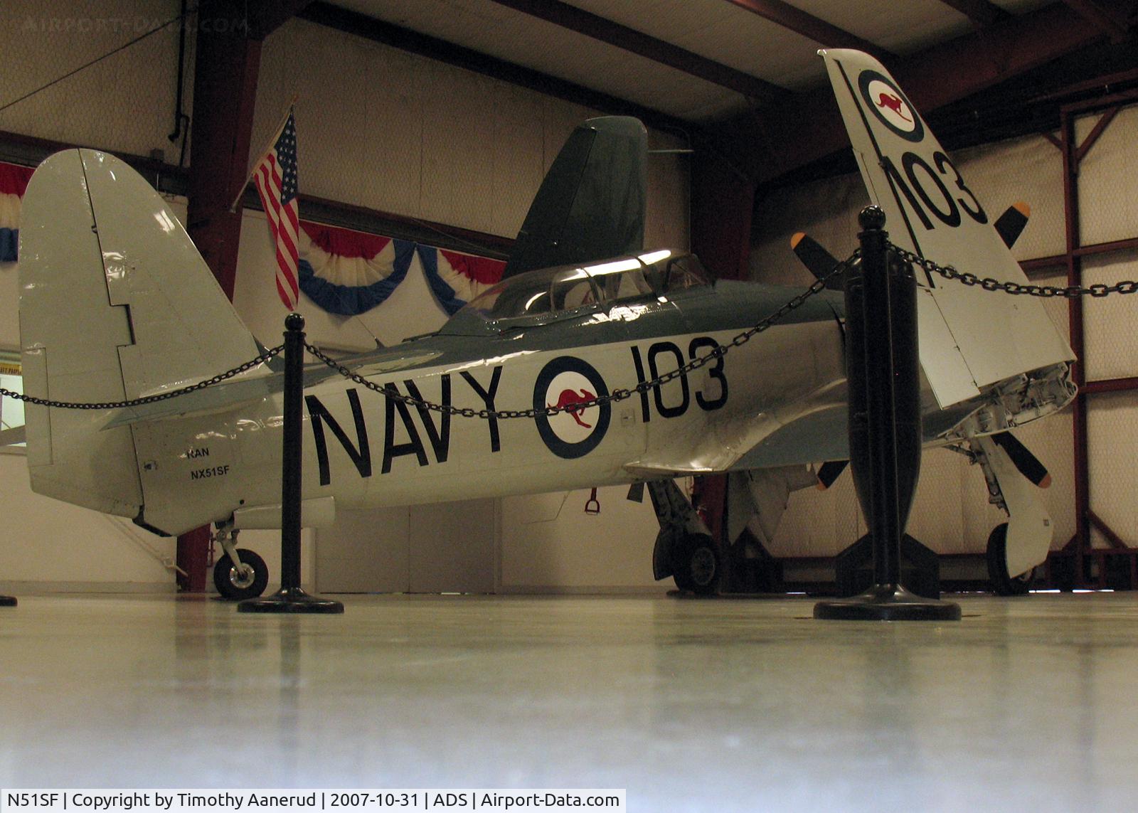N51SF, 1948 Hawker Sea Fury T.20 C/N ES.3613, Cavanaugh Flight Museum