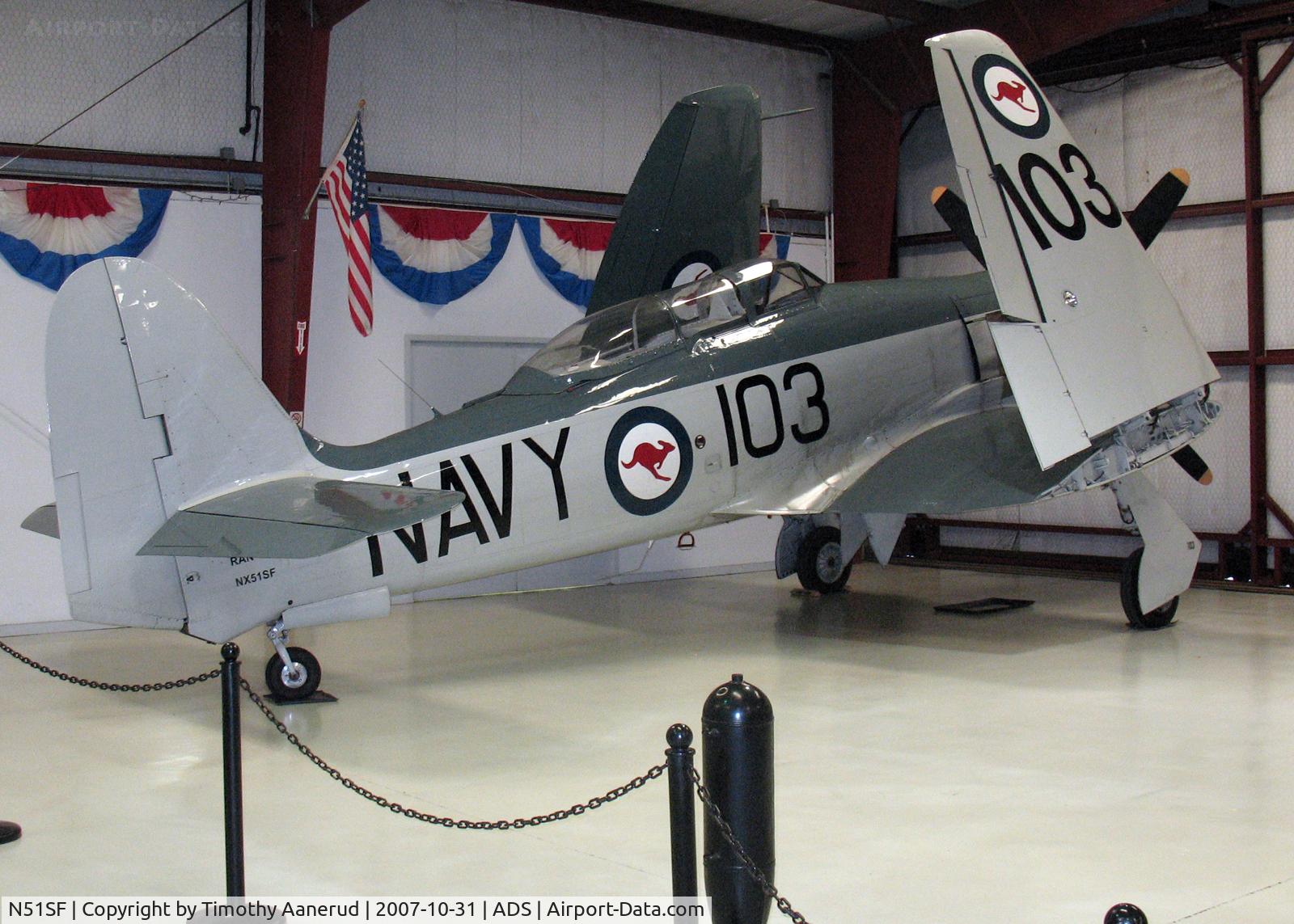 N51SF, 1948 Hawker Sea Fury T.20 C/N ES.3613, Cavanaugh Flight Museum